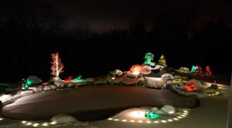 Music-synced Christmas light show