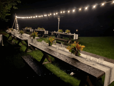 Event lighting installation in Massachusetts