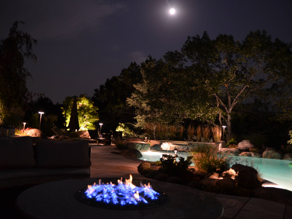 landscape lighting design and installation company maintenance in MA