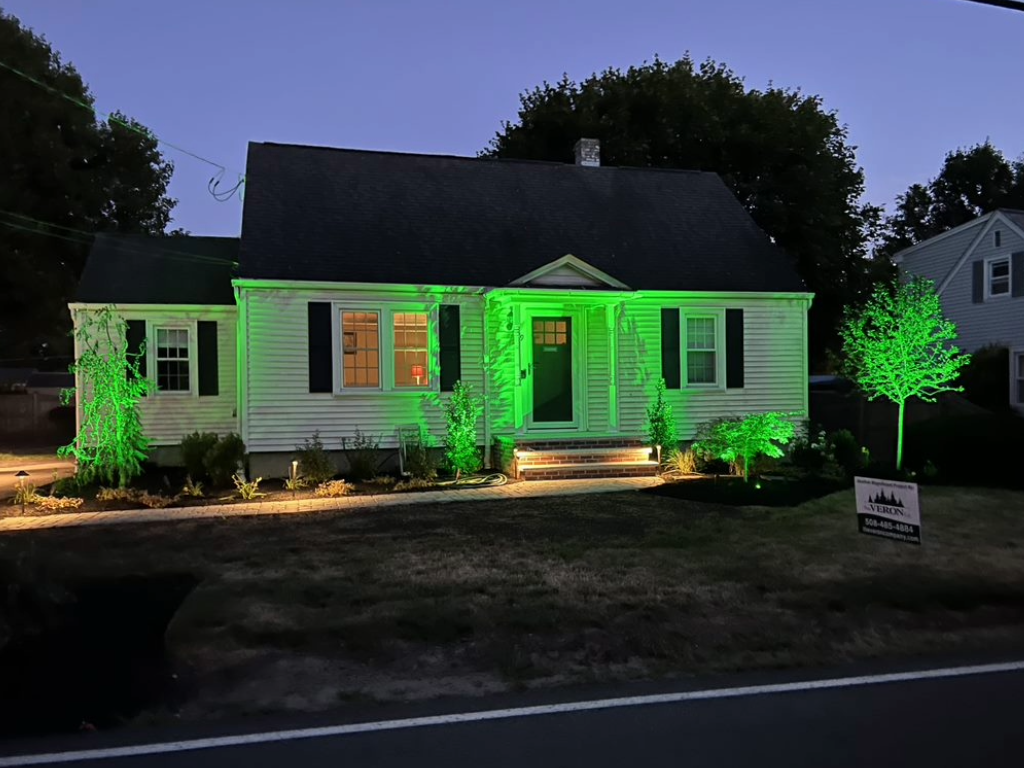 sports team color lighting installation company in MA